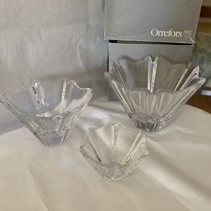 Set of 3 Orrefors bowls